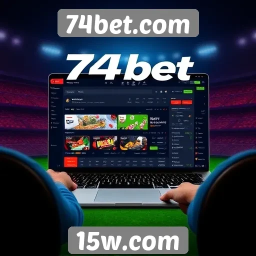 Interface e usabilidade do site 74bet.com